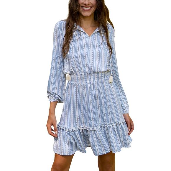 RuffleButts Sleeveless Zip Ruffle Sleeve Active Dress Coconut Cabana main image 0